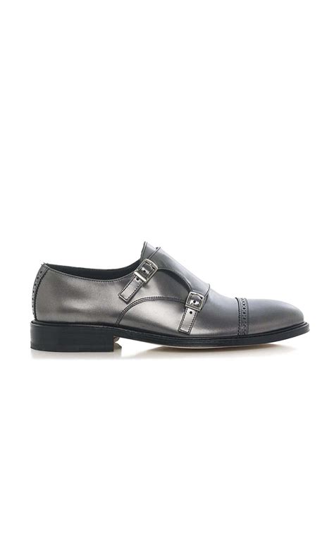 prada silver monk shoes